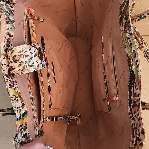 Brahmin Animal Print Leaf Handbag with Strap - Picture 5 of 9